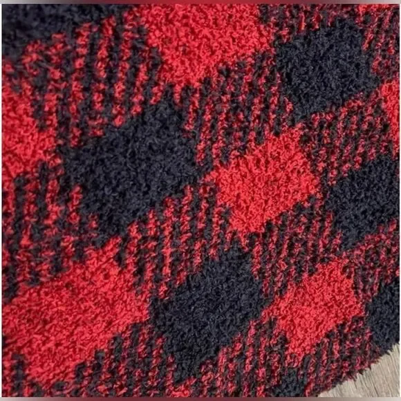 SKIMS Red and Black Plaid Robe